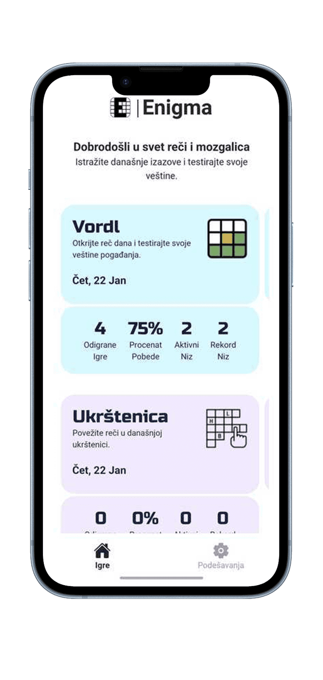 Enigma App on iPhone